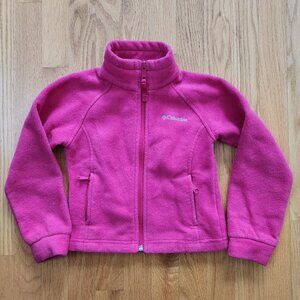 Columbia Girls' Benton Springs Fleece Jacket Fuscia Pink size XXS (4/5)
